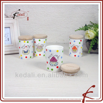 Ceramic Seasoning Boxes Set Of 4 With Decoration